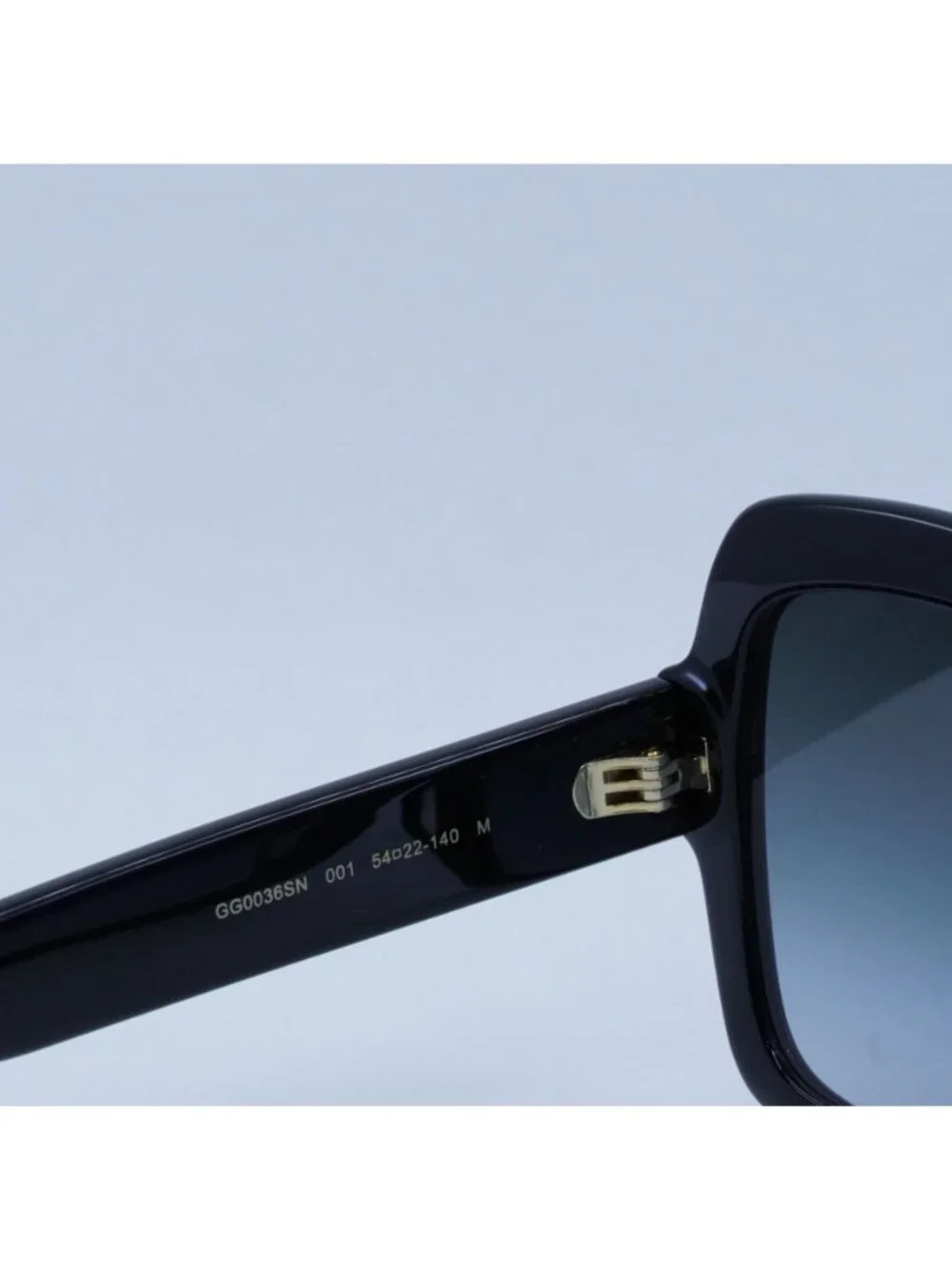 Gucci GG0036SN 001 Sunglasses Black Square Frame, Grey Lenses